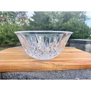Vintage Waterford Crystal 9”x 4" Bowl Lismore Collection~signed